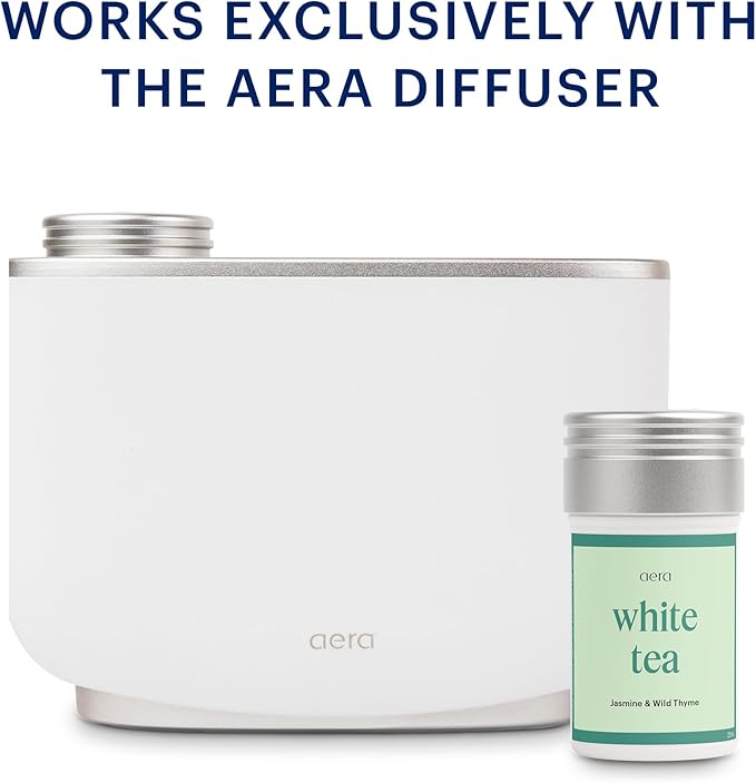 Aera White Tea - Essential Oil for Home - Elegant embrace Fragrance - Notes of White Tea, Jasmine and Thyme - Scent Refill - Works with the Aera Diffuser