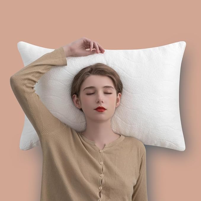 Memory Foam Pillows for Sleeping,Pillows Queen Size Set of 2 Adjustable Loft Bed Firm or Soft Pillows for Side, Back, Stomach, Hot Sleepers