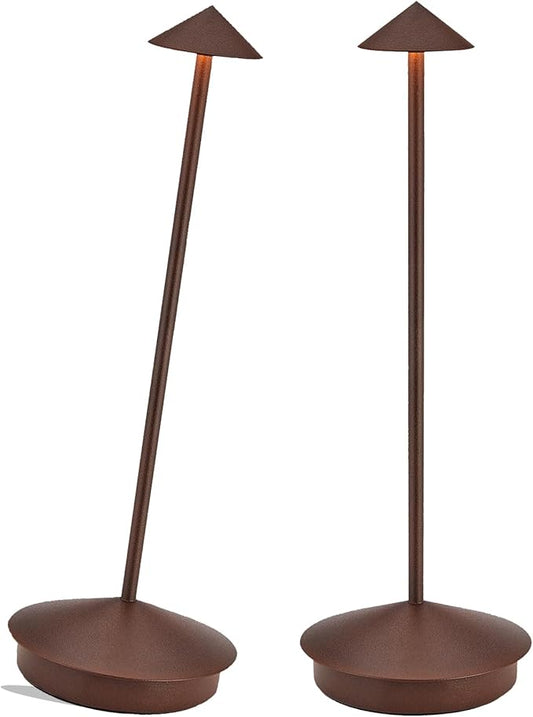 Portable Cordless Table Lamp Modern Led Desk Lamp Rechargeable 2 Pack, 6000mAh Battery Table Light for Dinning Patio Bedroom Camping Coffee shop Restaurant, IP54 Waterproof, Dimmable 3 Light Color