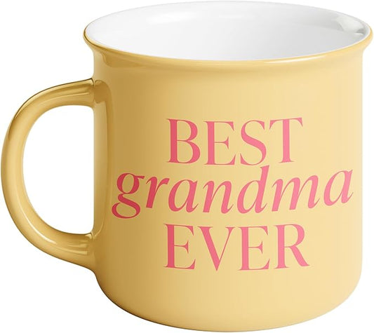 Sweet Water Decor Best Grandma Ever Coffee Mug - 11oz Ceramic Campfire Style Coffee Cup - Dishwasher and Microwave Safe - Mother's Day Gifts for Grandma, Gifts For New Grandmas