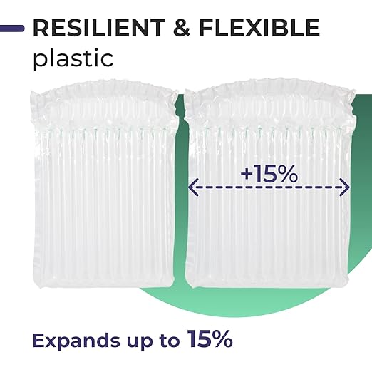 IDL Packaging Inflated 14" Laptop Protective Bags, Self Sealed, Pack of 1 - Reusable Air Column Bags for Packing, Travel and Shipping - Durable Case for Laptops and Tablets