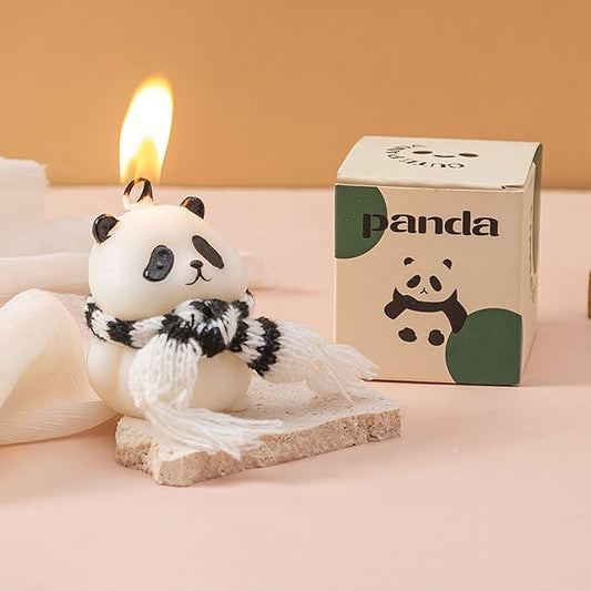 Panda Shaped Scented Candle,110G Cute Animal Aesthetics Aroma Soy Wax Decorative Candle for Table Photo Prop Birthday Gift,Prefect for Meditation Stress Relief Mood