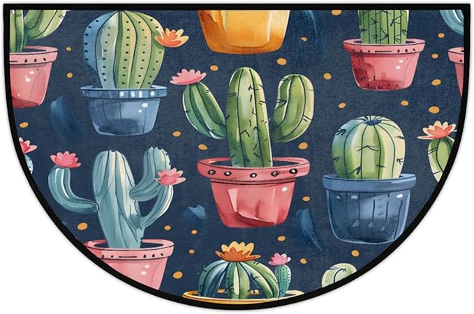 Welcome Doormat Front Door Rug Cute Floor Mat Spring Kitchen Decorative Mat for Bedroom Living Room Entryway Bedroom Plant - Cactus