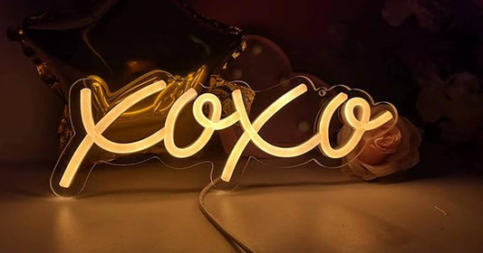 Neon Light Sign LED XOXO Night Lights USB Operated Decorative Marquee Sign Bar Pub Store Club Garage Home Party Decor