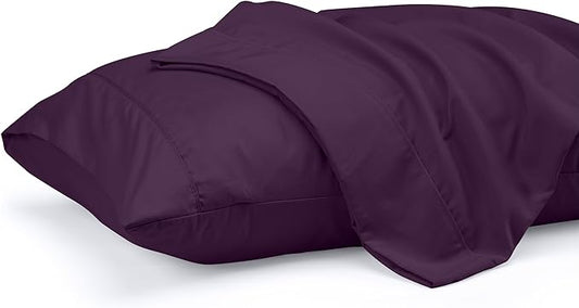 Utopia Bedding King Pillow Cases - 2 Pack - Envelope Closure - Soft Brushed Microfiber Fabric - Shrinkage and Fade Resistant Pillow Covers 20 X 40 Inches (King, Purple)