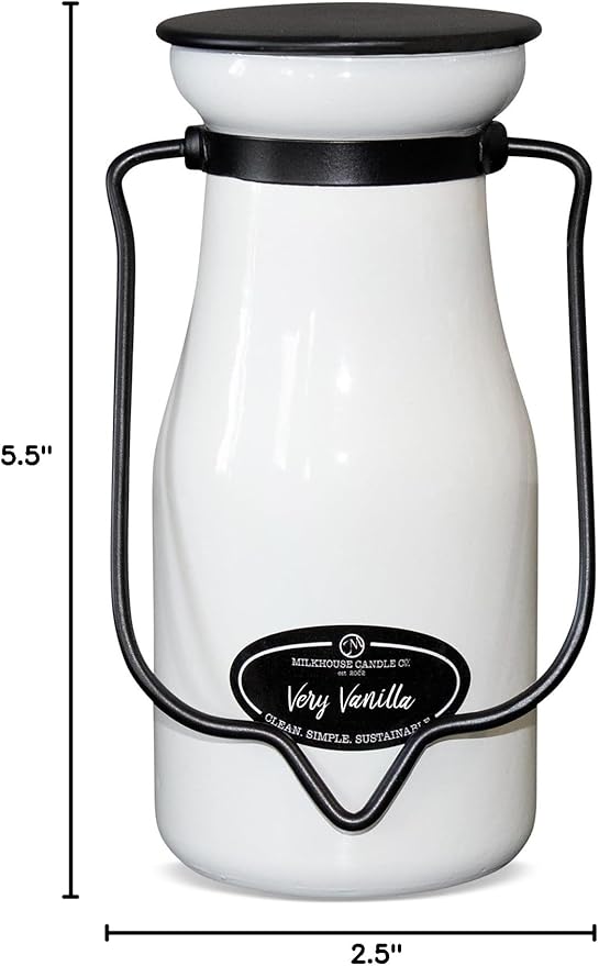 Milkhouse Candle Company - Very Vanilla - Creamery Collection - 8oz Single Cotton Wick Soy Candles with Beeswax - Long Burn Time, Made in The USA - Non Toxic, Premium Scented Candles