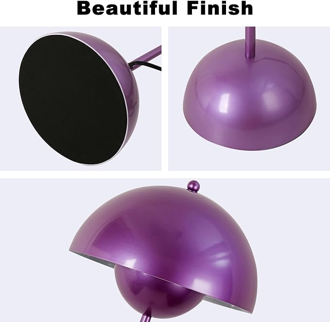 COSYLUX Modern Floor Lamp for Living Room, Industrial Tall Standing Lamp for Bedroom, Metal Shade Reflecting Light Reading Floor Lamp for Office, Nursery Room, Corner(Pearl Purple)