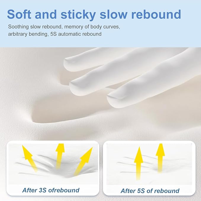Memory Foam Pillows Side Sleeper Pillow for Neck Pain Relief Ergonomic Contour Cervical Pillow Shoulder Support Orthopedic Bed Pillow for Back Stomach Sleeping