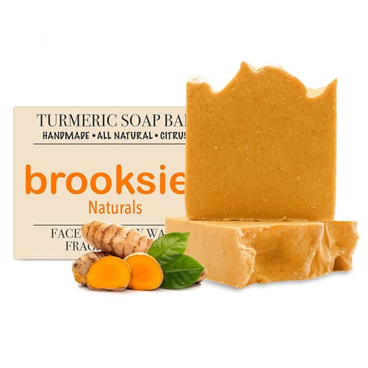 Turmeric Face and Body Soap 2 Pack Handmade with Natural and Organic Ingredients for All Skin Types