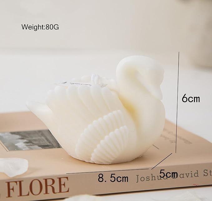 Swan Shaped Scented Candle,80G Cute Goose Animal Aesthetics Aroma Soy Wax Decorative Candle for Table Photo Prop Birthday Gift,Prefect for Meditation Stress Relief Mood