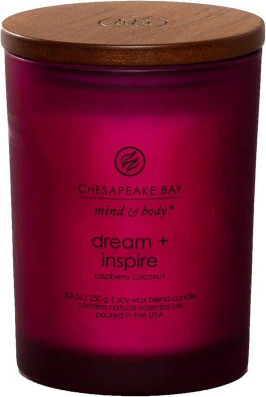 Chesapeake Bay Candle Scented Candle Dream + Inspire (raspberry coconut) Medium Jar