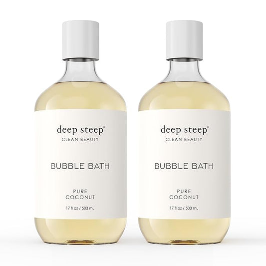 Deep Steep Bubble Bath, 17 Ounce (Pack of 2) (Pure Coconut)