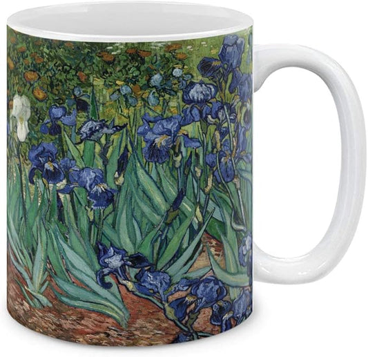 MUGBREW Classic Art Irises Vincent Van Gogh Ceramic Coffee Mug Tea Cup, 11 OZ