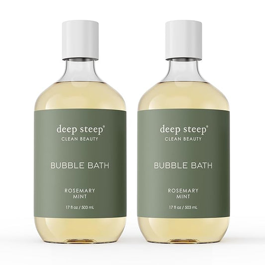 Deep Steep Bubble Bath, 17 Ounce (Pack of 2) (Rosemary Mint)