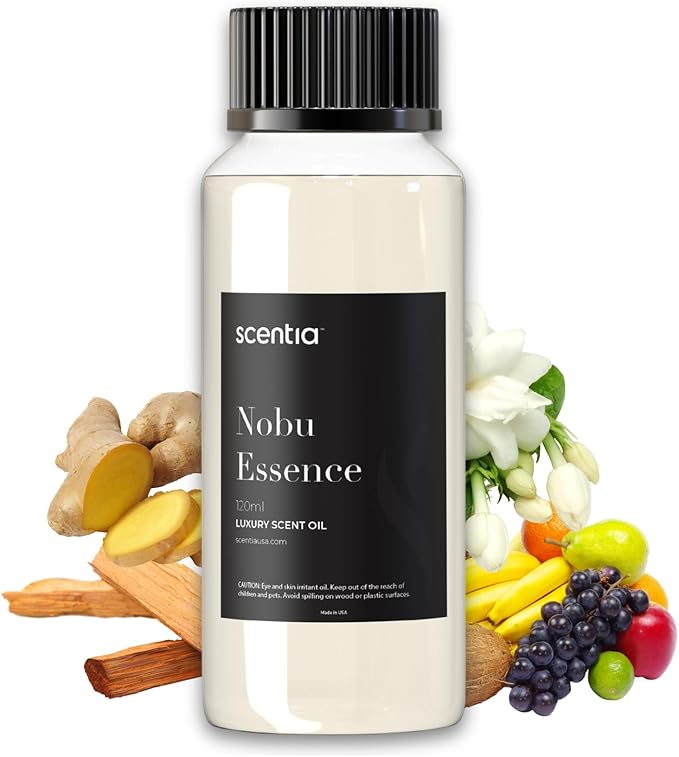 Hotel Diffuser Oil Inspired by The Nobu Hotel - 120 mL 4.06 fl oz - Essential Oil Blend Jasmine, Lilly, Sandalwood & Fresh Citrus for Aromatherapy Diffusers - Nobu Essence
