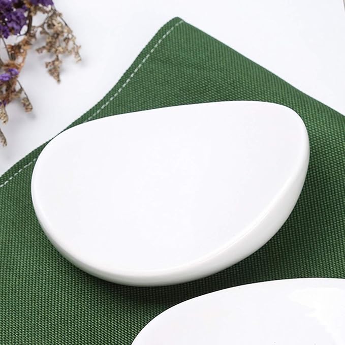 Ceramic Soap Dish Holder, for Bathroom,Tub and Kitchen Sink（White）