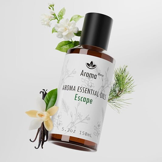 Fragrance Oil - Escape Essential Oil Blend - Luxury Hotel Inspired Home Aromatherapy Diffuser Oil - Orange Blossom, Vanilla, Jasmine, Cedar - for Diffuser, Humidifier, Ultrasonic, Reed - 150ML