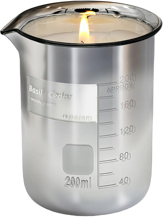 Basil Scented Candles for Men - Natural Soy Candles | Christmas Gifts for Women Men | 40 Hours Long Burning 7oz