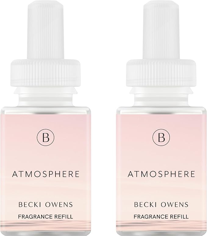 Pura & Becki Owens Home Scent Refill - Smart Home Air Diffuser - Up to 120-Hours of Premium Fragrance per Refill - Household Essential - Clean & Safe Diffuser Fragrance - 2 Pack, Atmosphere