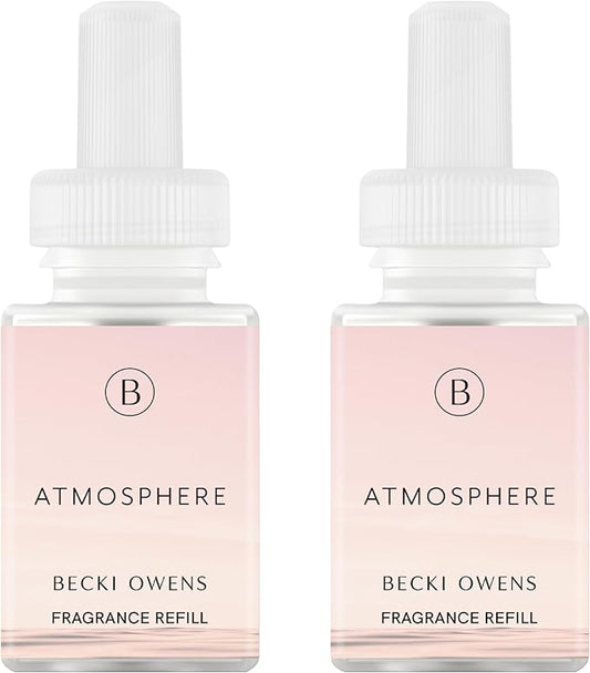 Pura & Becki Owens Home Scent Refill - Smart Home Air Diffuser - Up to 120-Hours of Premium Fragrance per Refill - Household Essential - Clean & Safe Diffuser Fragrance - 2 Pack, Atmosphere