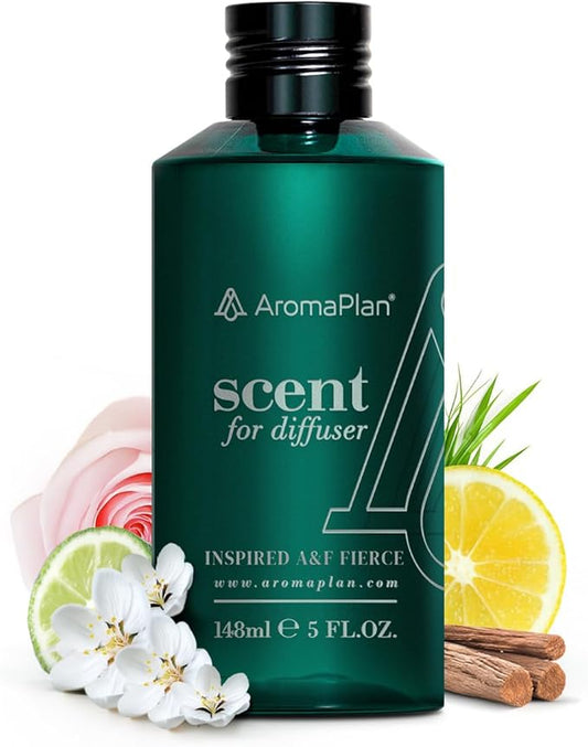 AromaPlan Hotel Scents, Inspired by A+F Fierce, 5 Fl Oz (148ml)-Home Luxury Scents & 5 Star Hotel Scents for Diffuser, USA Made, Bigger Bottle, Bolder Aroma & Longer Lasting