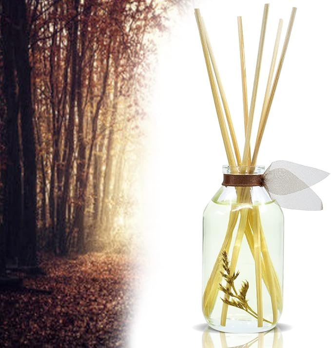 LOVSPA Cashmere Woods Reed Diffuser Set - Woods, Lavender, Lilac & Vanilla Fall Scent Diffuser - Reed Diffusers for Home with Long Lasting Fragrance - Non-Toxic Oil Reed Diffuser - Made in The USA