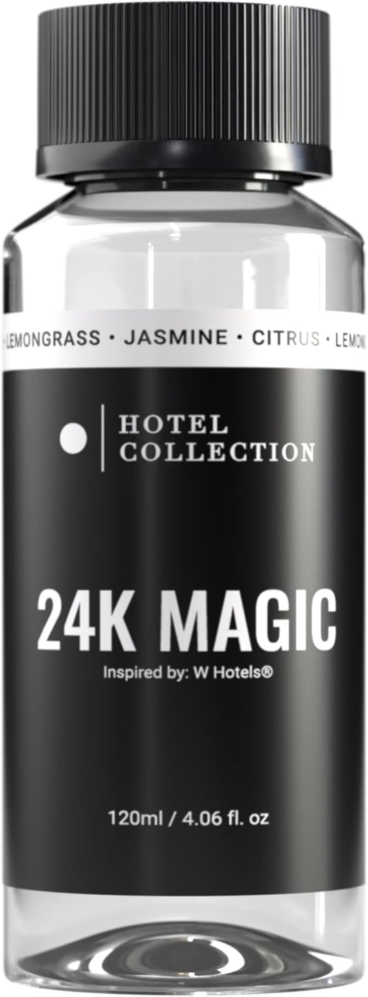 Hotel Collection Essential Oil Scent - Scent Includes Italian Bergamot, Lemongrass & Jasmine - Aromatic Oils for a Room Diffuser & Air Freshener - 24K Magic, 4.5 fl oz