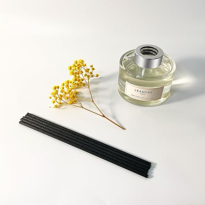 Reed Diffuser Sets Home Fragrance Essential Oil Diffuser Freesia Scent- 7 oz (210 ml) Fragrance Oil Diffuser for Bedroom Bathroom Home Décor Includes Reed Diffuser Sticks, Scented Oils