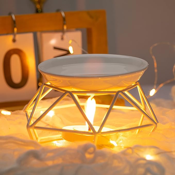 Wax Oil Burner Metal | Oil Wax Melt Burner | Canlde Tealight Holder | Scented Diffuser | Spiriual Gifts for Home Decoration