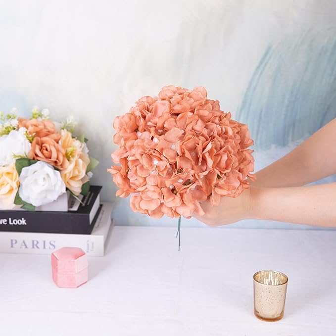 10pcs Hydrangea Artificial Flowers Fake Flowers