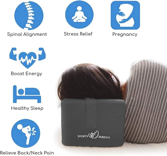 Doctor Developed Knee Pillow for Side Sleepers - Memory Foam Leg Side Sleeper Pillow, Sciatica Pain & Back Pain Relief - Leg Pillow with Strap to Support Spine Alignment - Orthopedic Hip Pillow