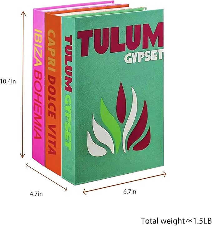 Preppy Room Decor Aesthetic,Coffee Table Books Decor,Preppy Books,Miami Book，Ddecorative Books for Home Decor Set of 3 (Green)