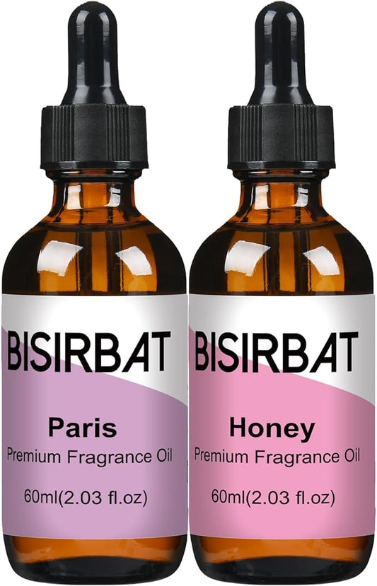 Fragrance Oil Set Ladies, Paris&Honey - Blend Essential Oils for Home, for Aromatherapy Diffuser Humidifier Vaporizer, Reed Diffuser Oils Refills, Highly Concentrated and Long Lasting - 60mlx2