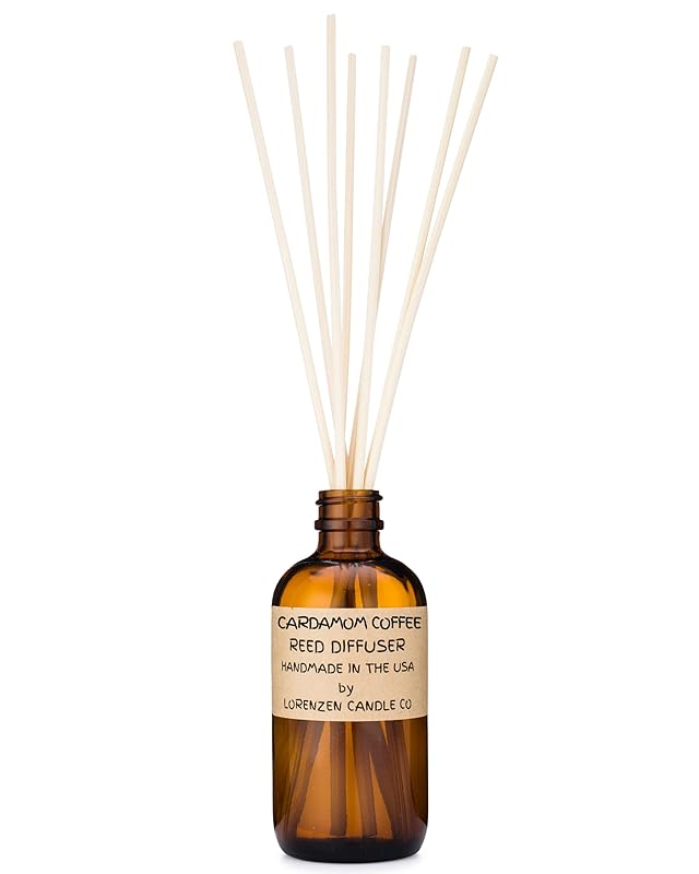 Cardamom Coffee Reed Diffuser Set | Handmade in the USA by American Workers | Lasts For 2-3 Months |