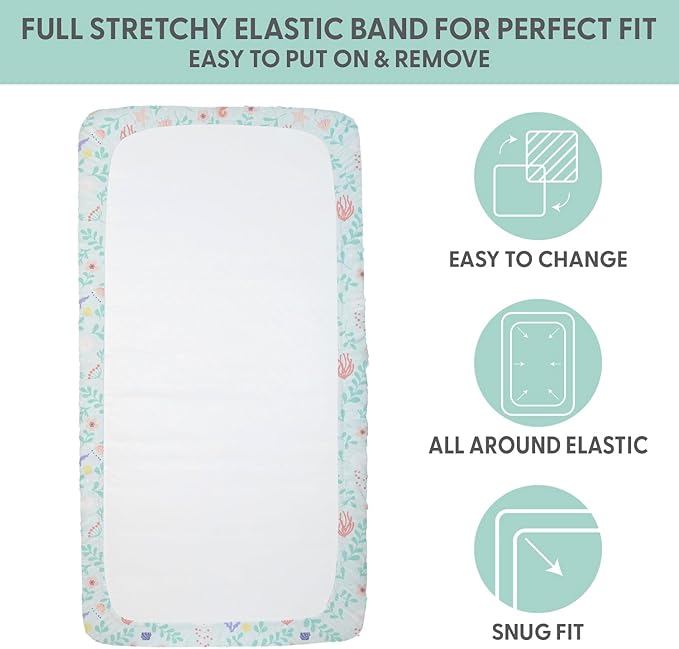 The Peanutshell Baby Girl Crib Sheets, Fitted, Soft, Breathable, Crib Bedding Set for Girls, Crib Mattress Sheet, Nautical Nursery Decor