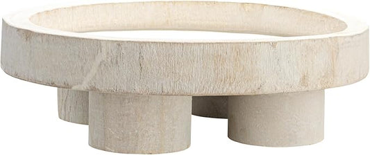 Bloomingville Paulownia Wood Dessert Pedestal Tray