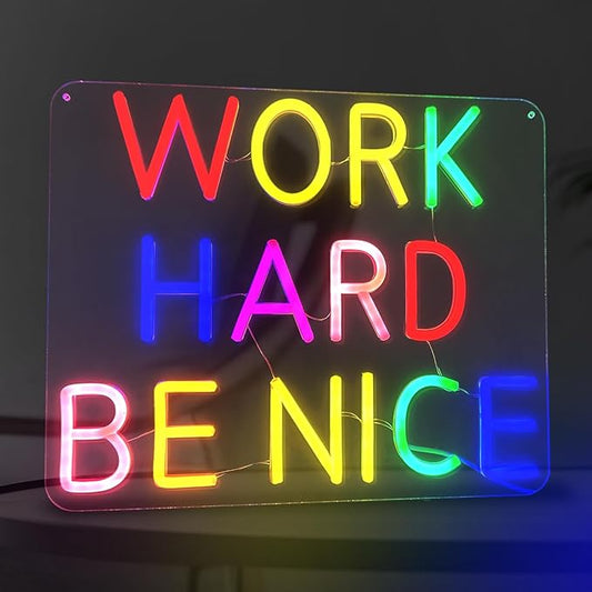 Neon Signs for Wall Decor, Bright Dimmable Motivational Quotes LED Neon Sign for Inspirational Office Home Bedroom Wall Decor, Positive Birthday Gifts Room Party Kids