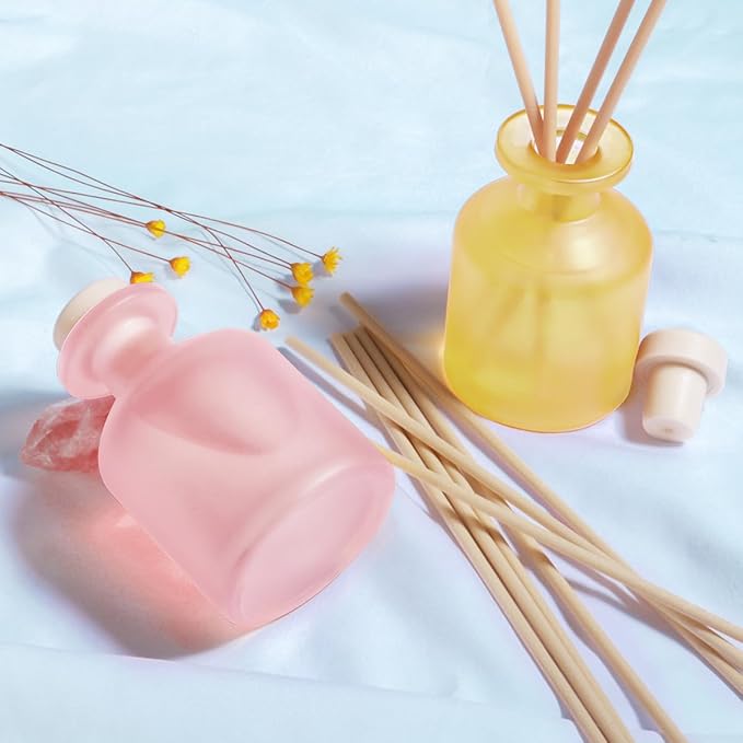 Reed Diffuser - BlackBerry Pineapple & Ebony Rose 3.38oz (100ml) 2 Packs Essential Oil Reed Diffuser Set with 16 Sticks, Long Lasting Fragrance for Home, Bathroom, Bedroom, Room, Decor