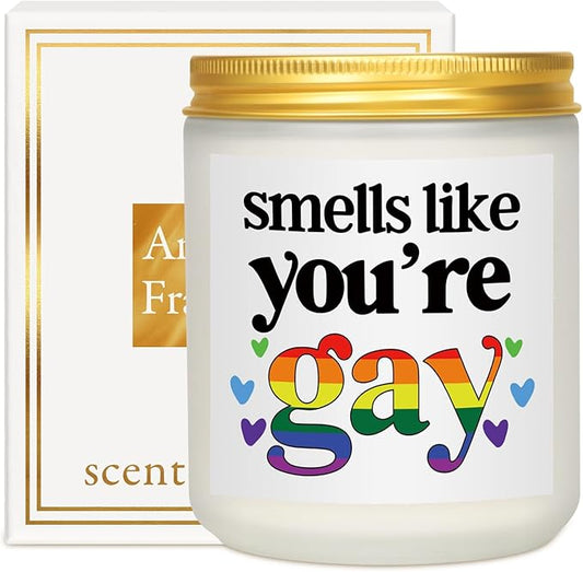 Pride Month Scented Candles LGBT Bulk Rainbow Scented Candles Gifts Aromatherapy Gifts for Men Women Lesbian Bisexual Transgender