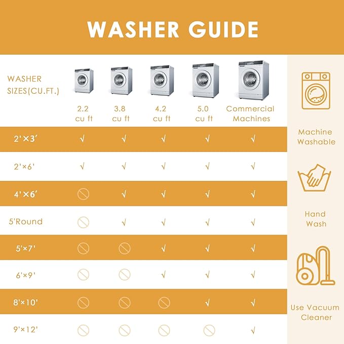 VK VK·LIVING 8x10 Area Rug Washable Rugs for Living Room Rug Vintage Design Boho Rug with Non Slip Living Room Rug Bedroom Carpet Stain Resistant, Home Decor, Beige