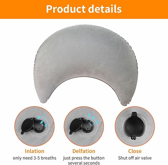 Inflatable Reading Pillow, Rest pillow for sofa &bed,Ergonomic Gaming Lap Pillow, Provides Wrist & Elbow Support, Reduces Shoulder & Neck Pressure
