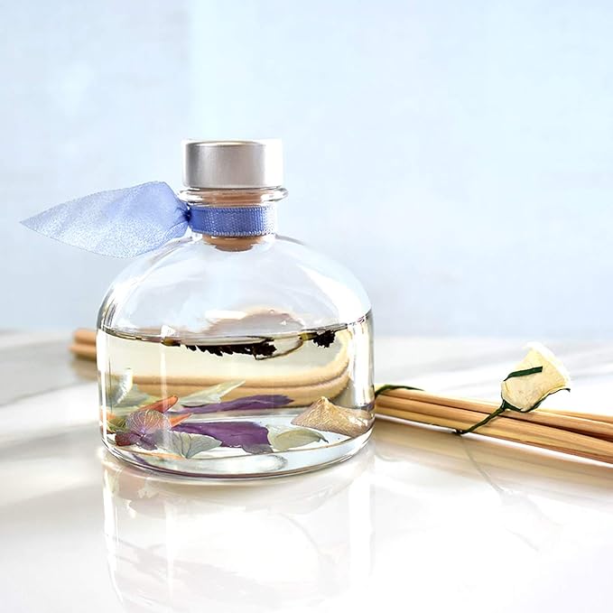 LOVSPA Calm Spanish Blue Lavender Reed Diffuser Set - Lavender, Clary Sage & Violet Leaf Essential Oils - Relaxing, Calming Gift Idea