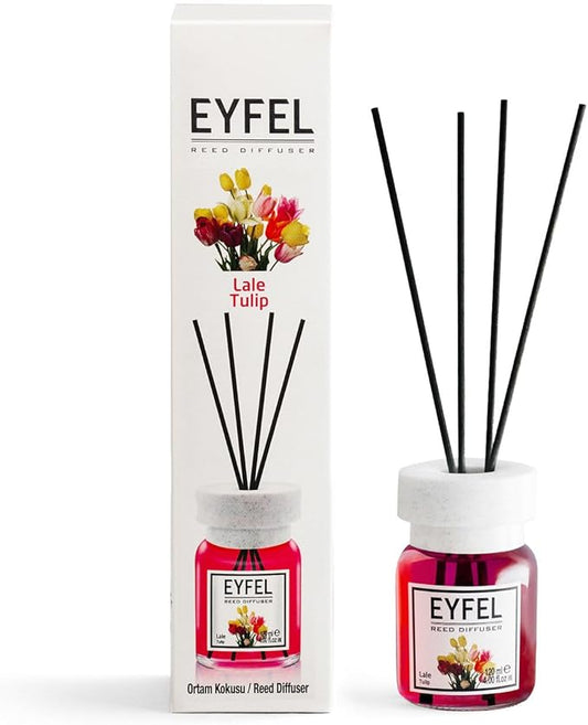 EYFEL Reed Diffusers for Home – Tulip Reed Diffuser Set 4.05 fl oz Oil Diffuser Sticks, Bathroom Diffuser, Home Fragrances, Scented Sticks, Home Décor