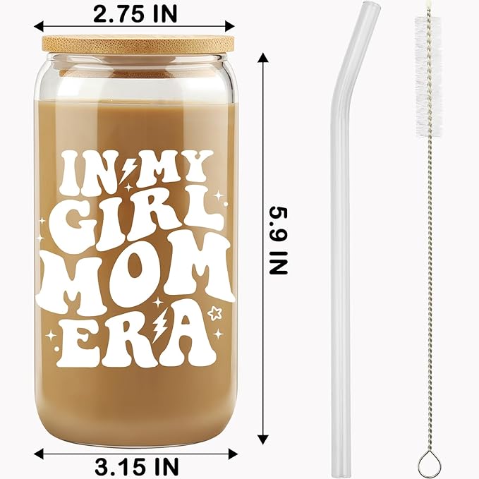 16oz In My Girl Mom Era Tumbler - Funny Coffee Cup for New/Expecting Moms, Aunts and Girl Mom Club | Mothers Day, Christmas, Baby-Shower Gift for Women