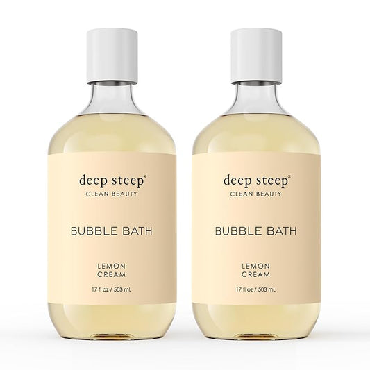 Deep Steep Bubble Bath, 17 Ounce (Pack of 2) (Lemon Cream)