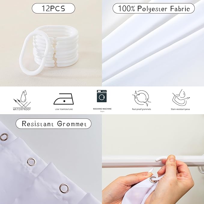 AILONEN Butterfly Shower Curtain for Bathroom, Blue Butterfly Waterproof Shower Curtain,Modern Fashion Minimalist Shower Curtain Bathroom Decor with 12 Plastic Hooks 72" W*84" H