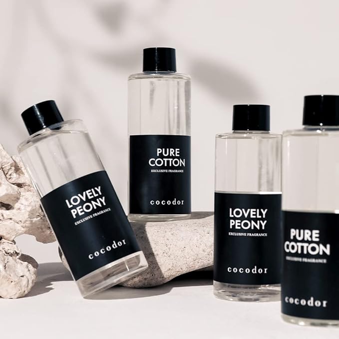 COCODOR Reed Diffuser Oil Refill/Pure Cotton/6.7oz(200ml)/3 Pack/Aroma therapy, Home Fragrance, Scented Oils, Oils for Reed Diffuser, Office Décor, Decoration