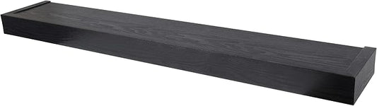 HIGH & MIGHTY 515664 Decorative 36" Floating Shelf Holds up to 25lbs, Easy Tool-Free Dry Wall Installation, Flat, eCommerce Packaging, Black
