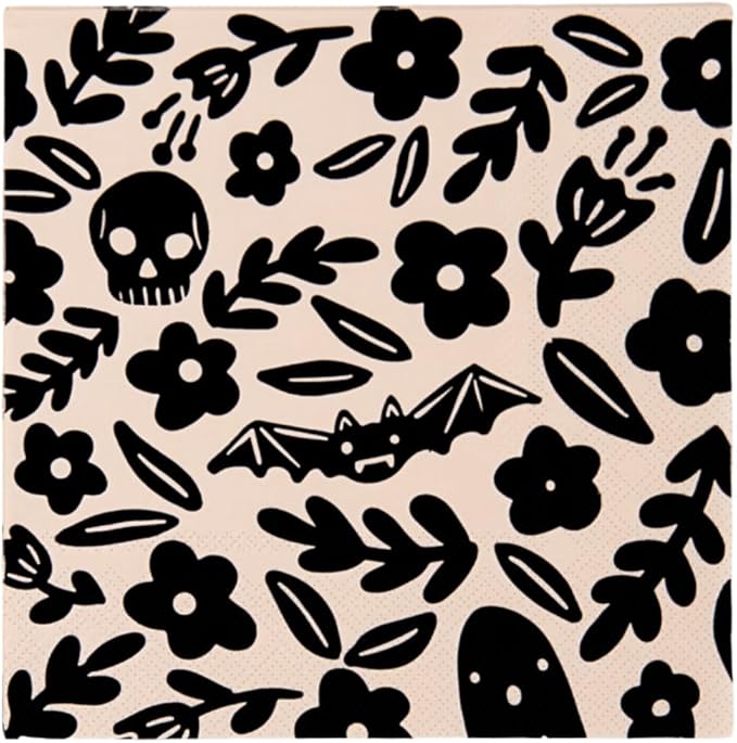 That Witch Halloween Paper Party Napkins by Bonjour Fete | Disposable Napkins, Small Napkin, Premium Party Supplies, Kids Halloween, Floral Accent, Halloween Decorations | 5"x5"