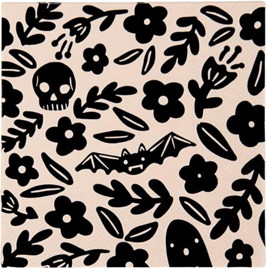 That Witch Halloween Paper Party Napkins by Bonjour Fete | Disposable Napkins, Small Napkin, Premium Party Supplies, Kids Halloween, Floral Accent, Halloween Decorations | 5"x5"